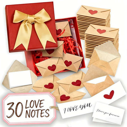 DIY Love Notes Box - Mini Blank Cards & Envelopes for Him Her - Cute Valentine’S Day Anniversary Gift for Boyfriend Valentine'S Day